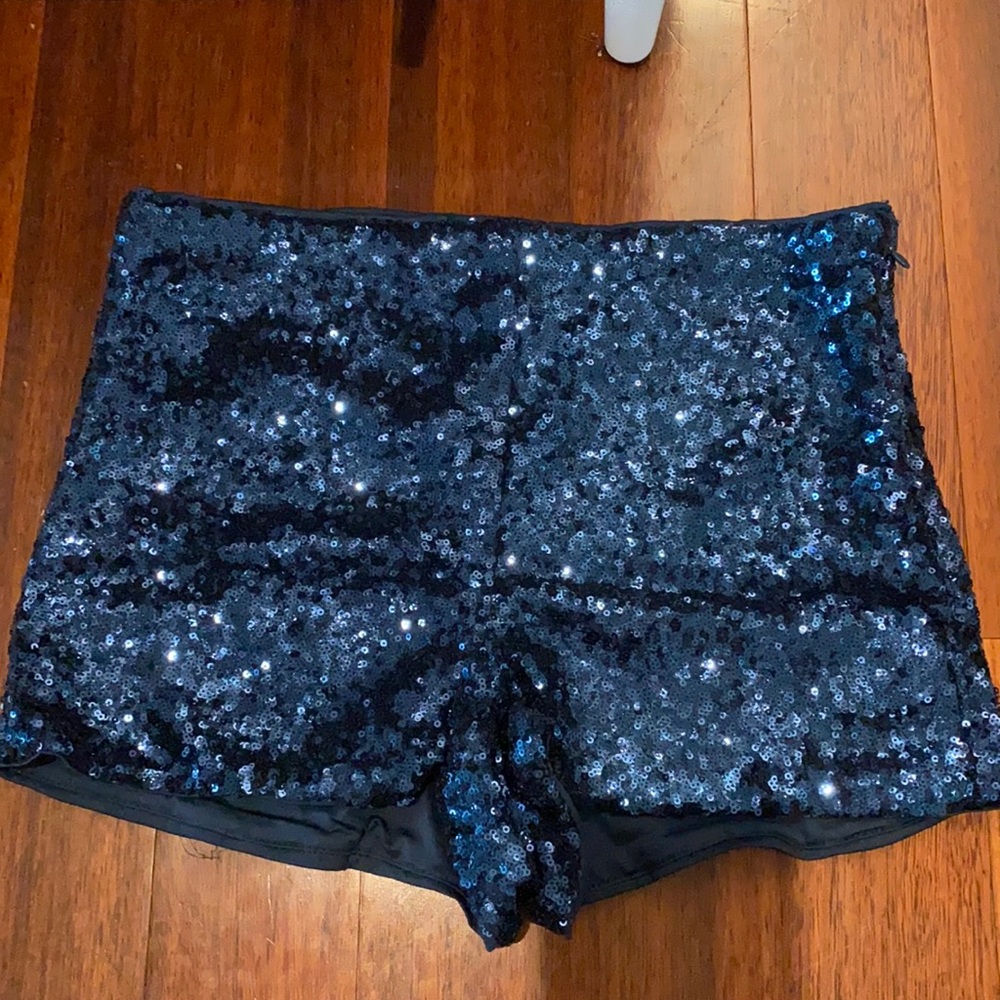 Navy sequin L shorts from Forever 21